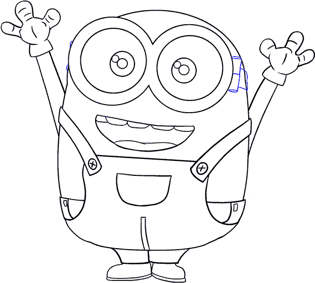 How To Draw Bob The Minion - Coloriage A Imprimer Minion (678x600), Png Download