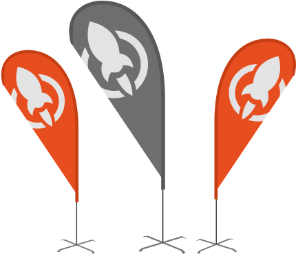 Teardrop Flags - Sign (656x448), Png Download