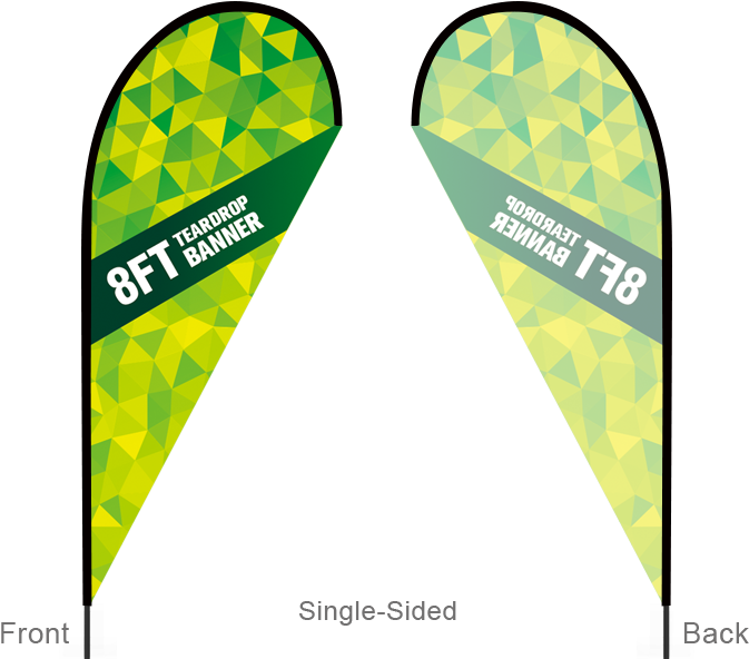 8ft Teardrop Flag With Ground Stake - Teardrop Banner Template Download (800x600), Png Download