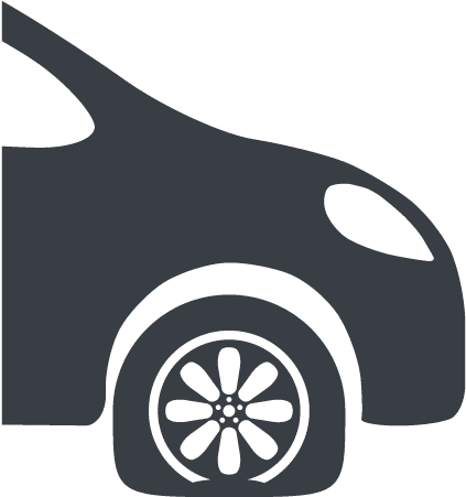 Flat Tire Icon - Tire (500x500), Png Download