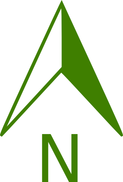 Resources/images/toolbar Icons/coordinates - Green North Arrow (402x592), Png Download