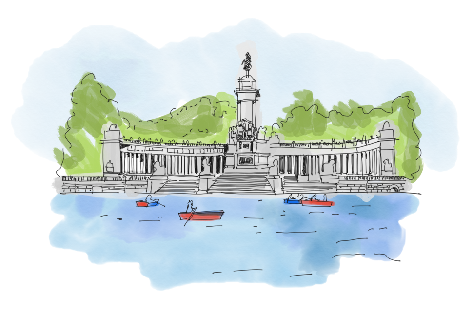 Retiro Park Is Our Little Madrid's “central Park” - Creative Arts (1000x1000), Png Download