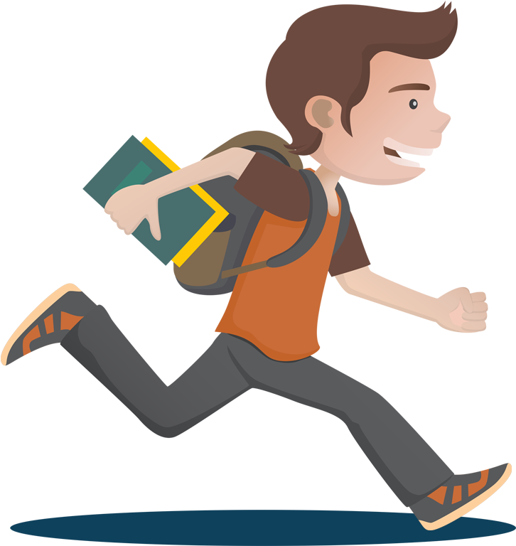 Svg Royalty Free Library Boy Run Clipart - Running In School Clipart (900x900), Png Download
