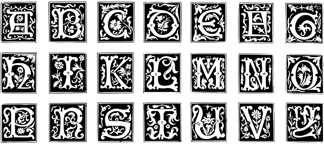 Set, Font, Text, Letter, Letters, Decorative - Decorative Alphabet Letters (640x320), Png Download