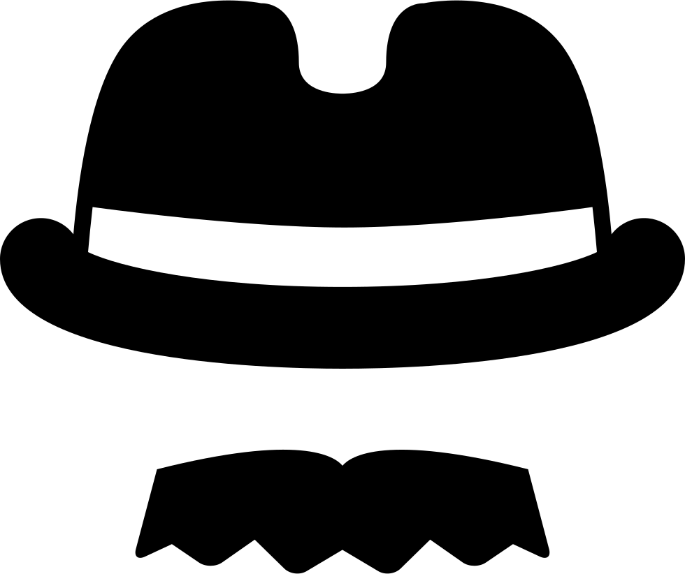 Fedora Hat And Moustache Comments - Sombrero Charlie Chaplin Png (980x822), Png Download
