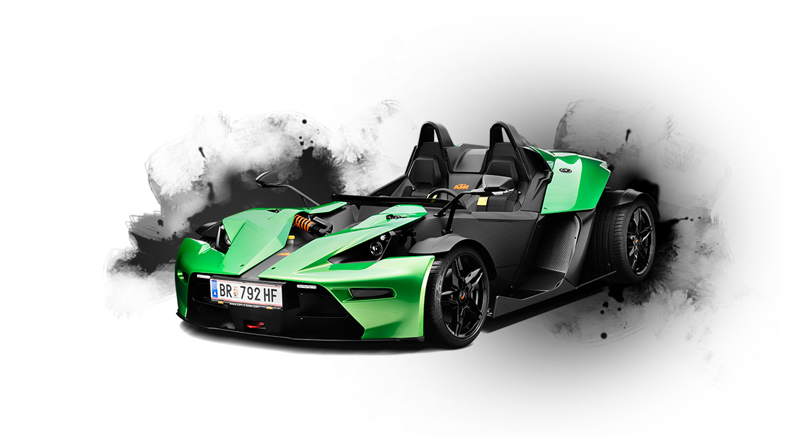 Ktm X-bow R Green Front Angle - Green Bow On Cars (1144x641), Png Download