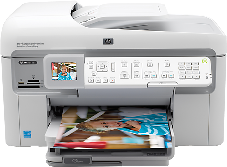 Hp Photosmart Premium Fax All In One Printer - Hp Photosmart Premium White (474x356), Png Download