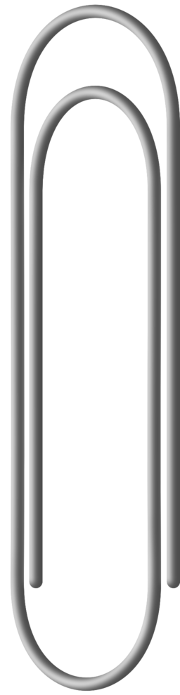 Paper Clip - Paper Clip Clipart Png (256x989), Png Download