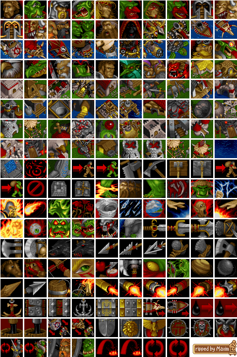 Icons - Warcraft 2 Unit Icons (500x745), Png Download