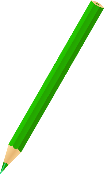Color Pencil Green - Color Pencil Color Vector Png (360x600), Png Download