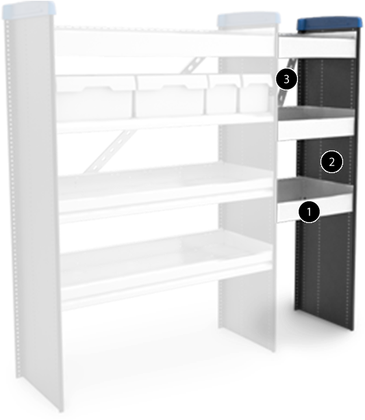 Shelf Staxx Standard Features - Van (1200x670), Png Download