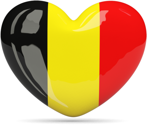 Belgium Flag Vector Png - Belgium Flag Heart Png (640x480), Png Download