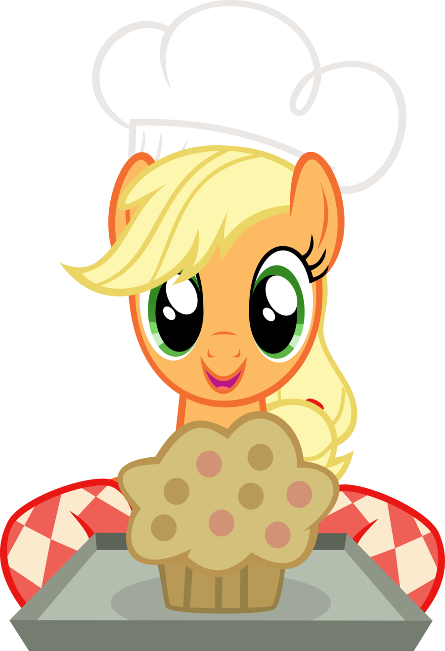 Abydos91, Baking, Chef's Hat, Hat, Muffin, Safe, Simple - My Little Pony Cooking Cake (900x1317), Png Download