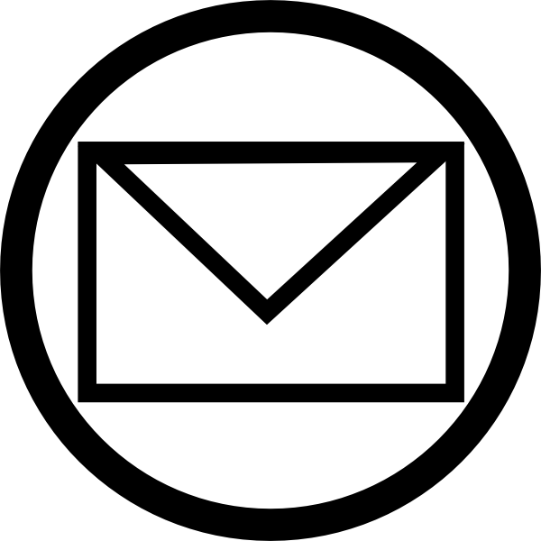 Black Email Logo Png - Email Logo (600x600), Png Download