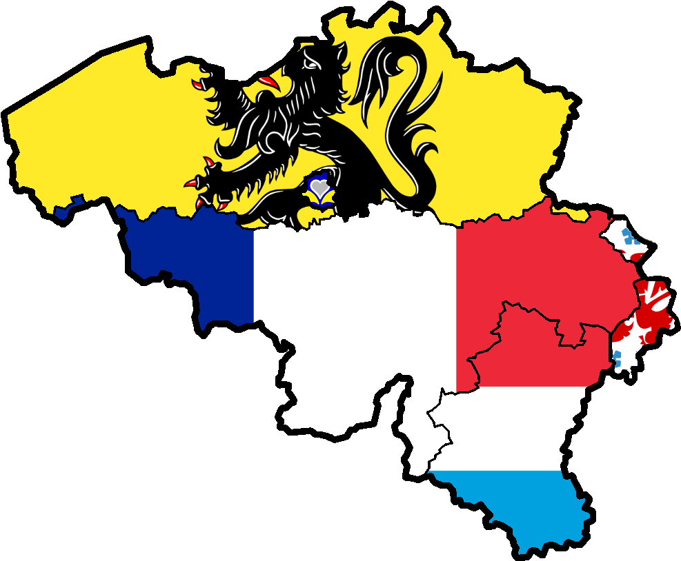 Eventual State Of Belgium - Flag: Flanders (flemish Region) (998x816), Png Download