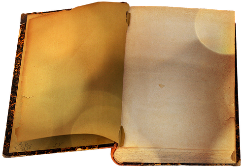 Old Books Book Exemption Lying Open Open B - Libro Antiguo Abierto Png (493x340), Png Download