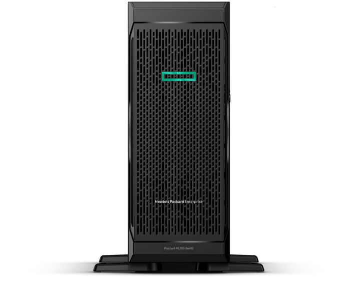 Hpe Proliant Ml350 Gen10 Server Center Facing - Computer Case (800x600), Png Download