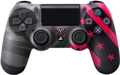 Icons Of Gaming Pro Series Ps4 Controller - Red Snake Skin Ps4 Controller (450x289), Png Download