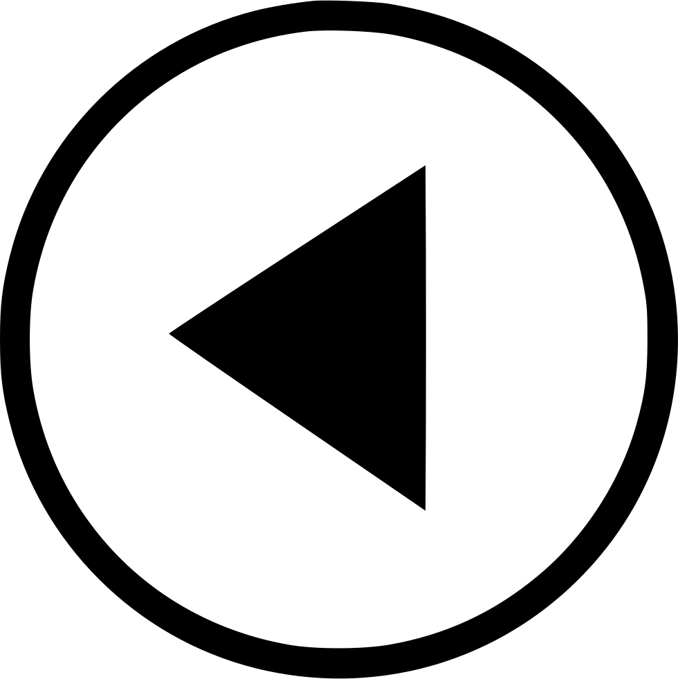 Triangle Arrow Back Last Left Round Comments - Portable Network Graphics (980x982), Png Download