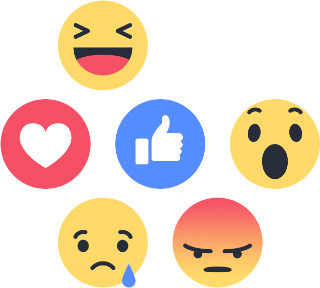 Reacciones De Facebook Png - Facebook Like Buttons Png (672x672), Png Download