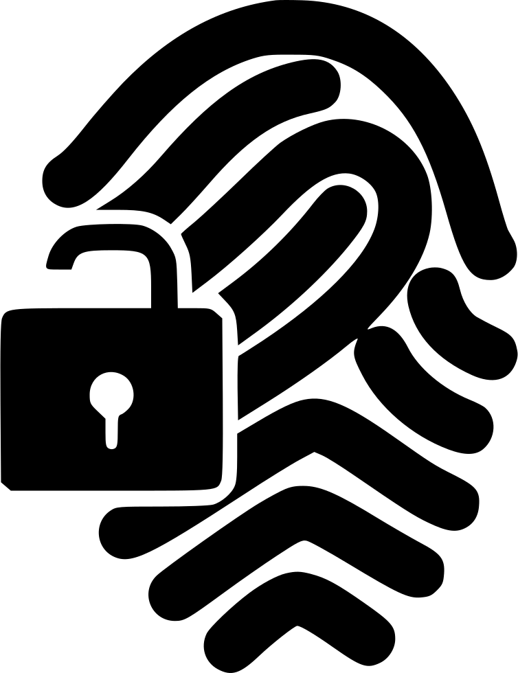 Fingerprint Lock Comments - Fingerprint Lock Icon Png (754x980), Png Download