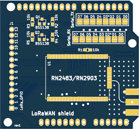 Its An Arduino Uno Shield Right - Shield Rn2903 (458x425), Png Download