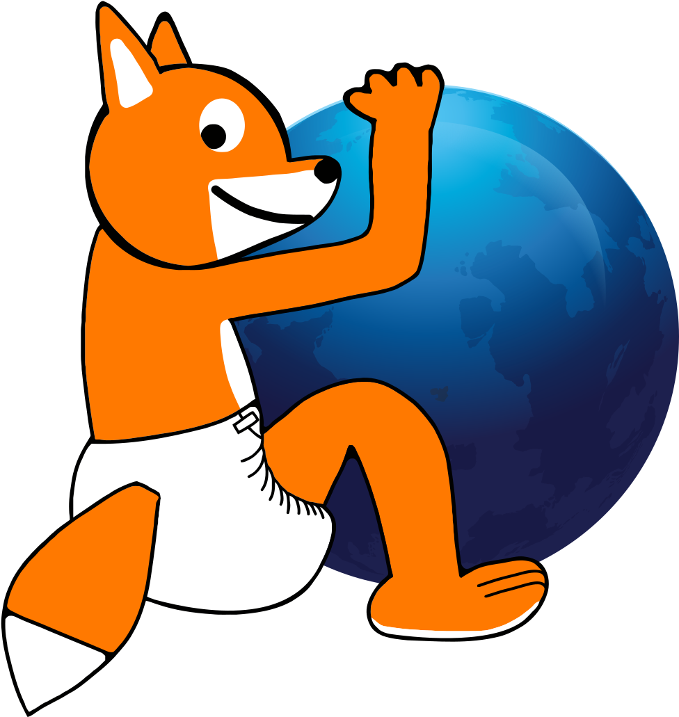 Firefox Diaperfur Logo By Pouar - Firefox Gimp Logo Png (1085x1085), Png Download