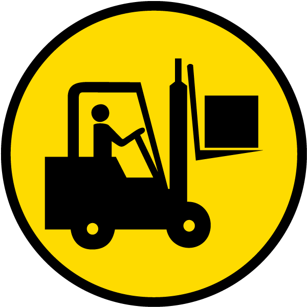 Forklift Area Floor Sign - Forklift Safety Icon (600x600), Png Download
