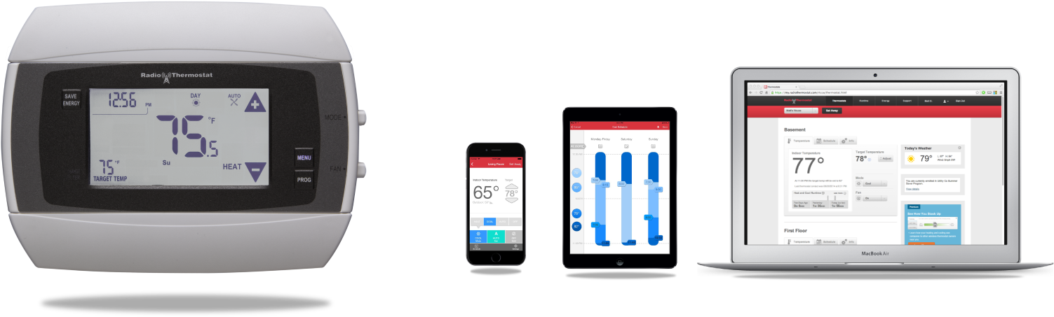 Smart Wi-fi Thermostat - Ct 80 Thermostat (1620x611), Png Download