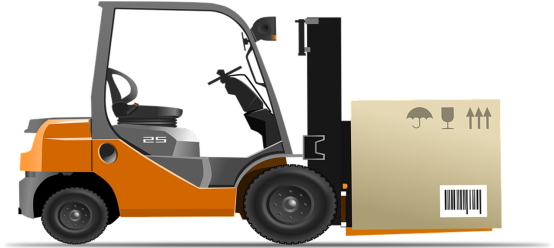 Forklift (653x249), Png Download