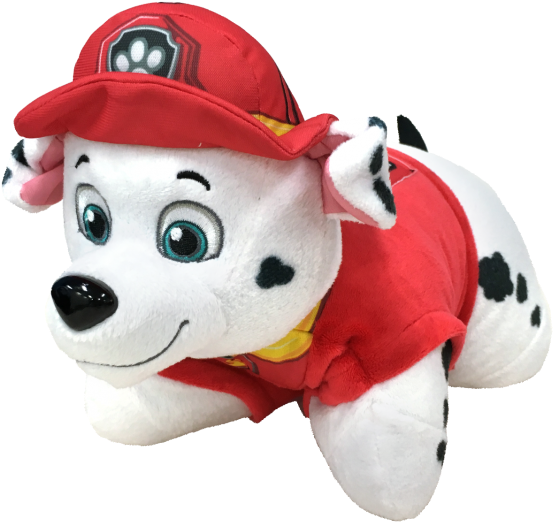 Pillow Pets Paw Patrol 11" Travel Buddies - Paw Patrol Pillow Pets Plush Soft / Sleep Toy 30cm-marshall (604x563), Png Download