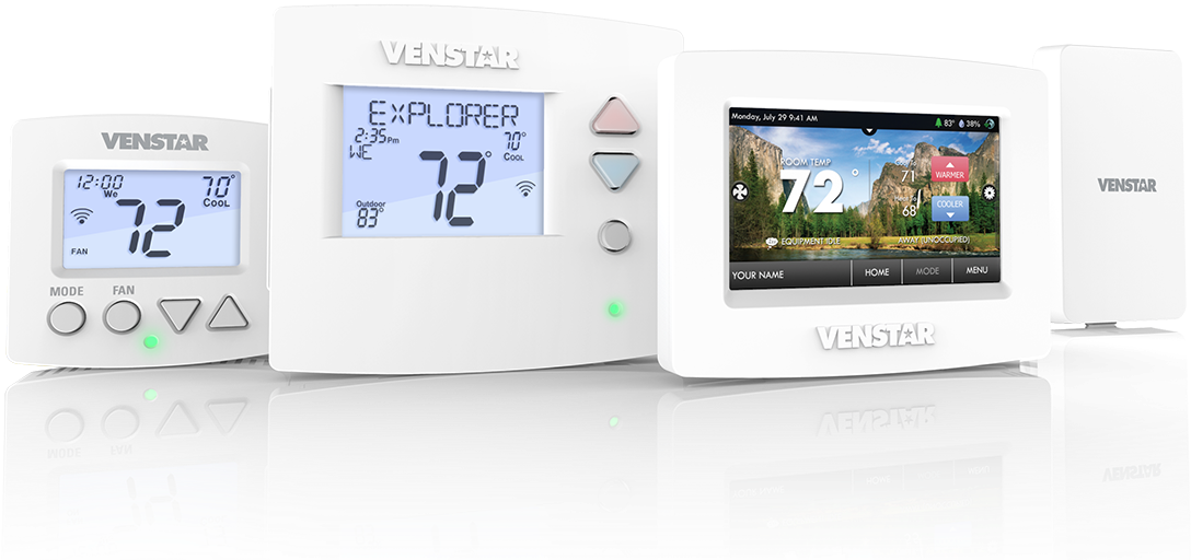 Venstar Thermostats - Venstar T7900 - Colortouch Thermostat With Wi-fi (1200x516), Png Download
