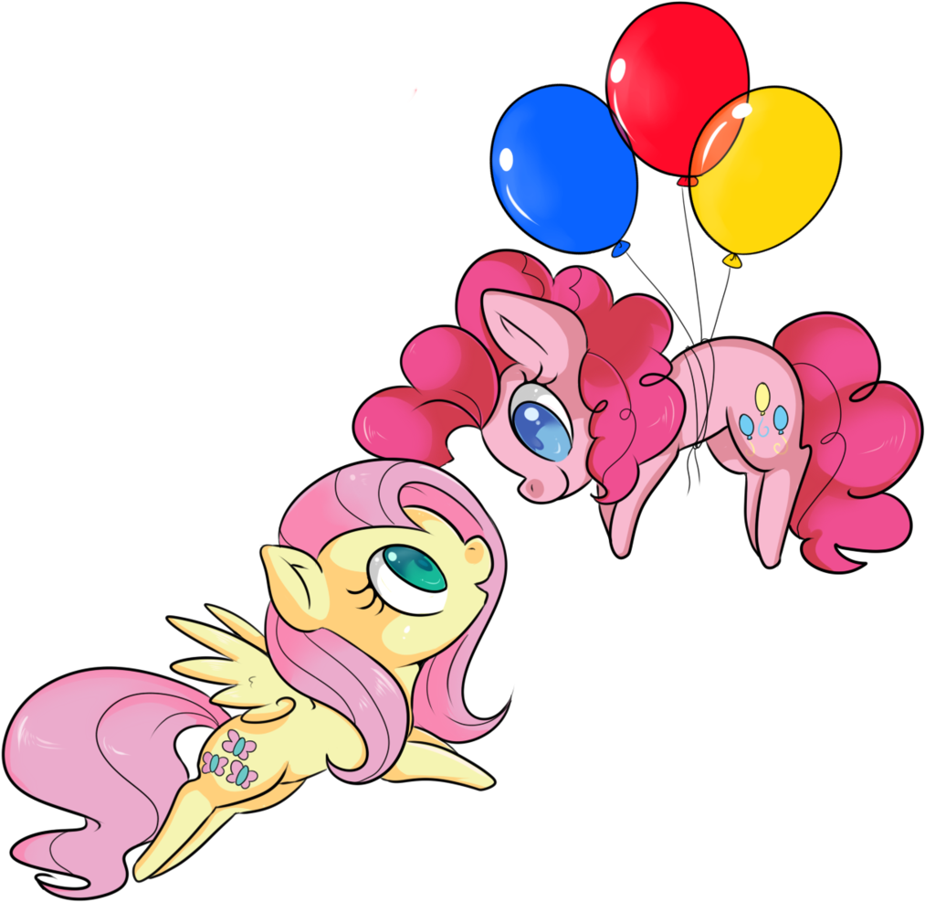 Lustrous-dreams, Balloon, Flutterpie, Fluttershy, Lesbian, - Pinkie Pie (1119x1024), Png Download