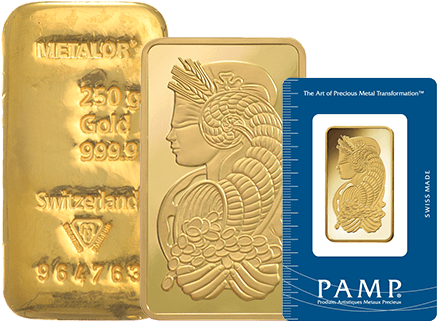 Gold Bars - Bullion By Post Gold Bar (450x320), Png Download