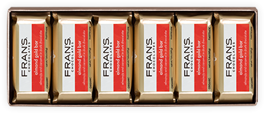 6 Almond Gold Bars - Gold (520x350), Png Download