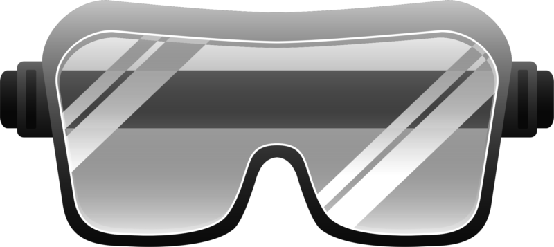 Freeuse Download Eye Protection Clip Art Transprent - Clip Art Safety Goggles (800x357), Png Download