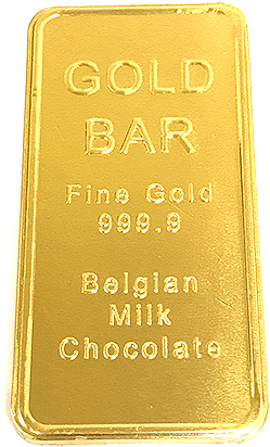 Fort Knox Belgian Milk Chocolate Gold Ingots 1 Oz - Gold Bar Belgian Milk Chocolate (500x500), Png Download