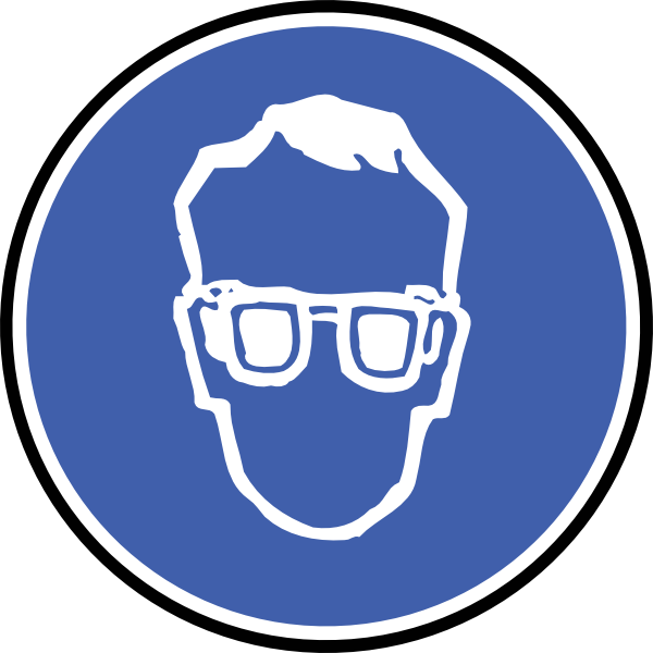 Clip Art Freeuse Download Wear Protection Clip Art - Safety Glasses Sign Png (600x600), Png Download