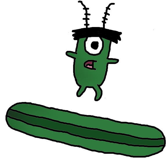Plankton Snowboard - Planktron Png (600x582), Png Download