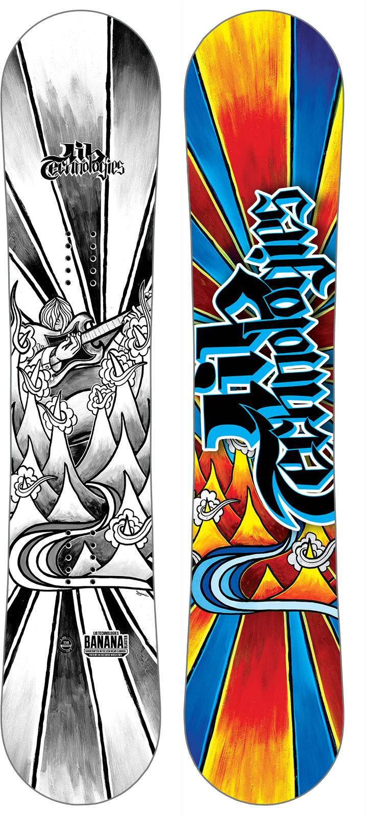 Snowboard Png - Lib Tech Banana Blaster Snowboard 2017 (1600x1600), Png Download