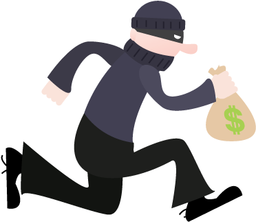 Thief, Robber Png - Cartoon Bank Robber Png (531x415), Png Download
