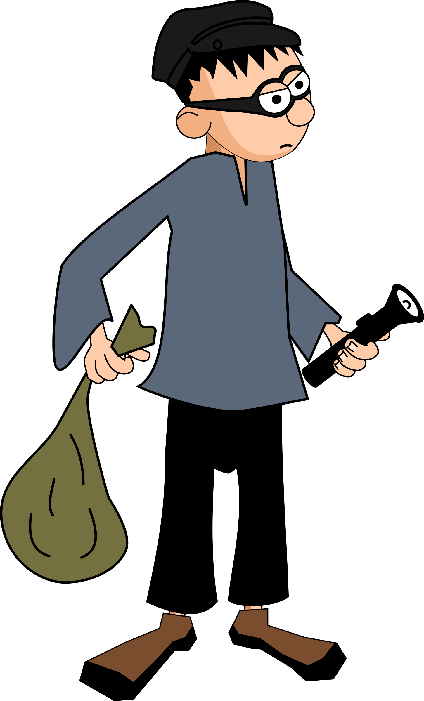 Bag,burglar,comic - Thief Clipart Png (500x826), Png Download