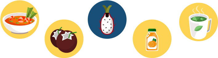And Party Hot Spots - Thai Food Cartoon Png (728x208), Png Download