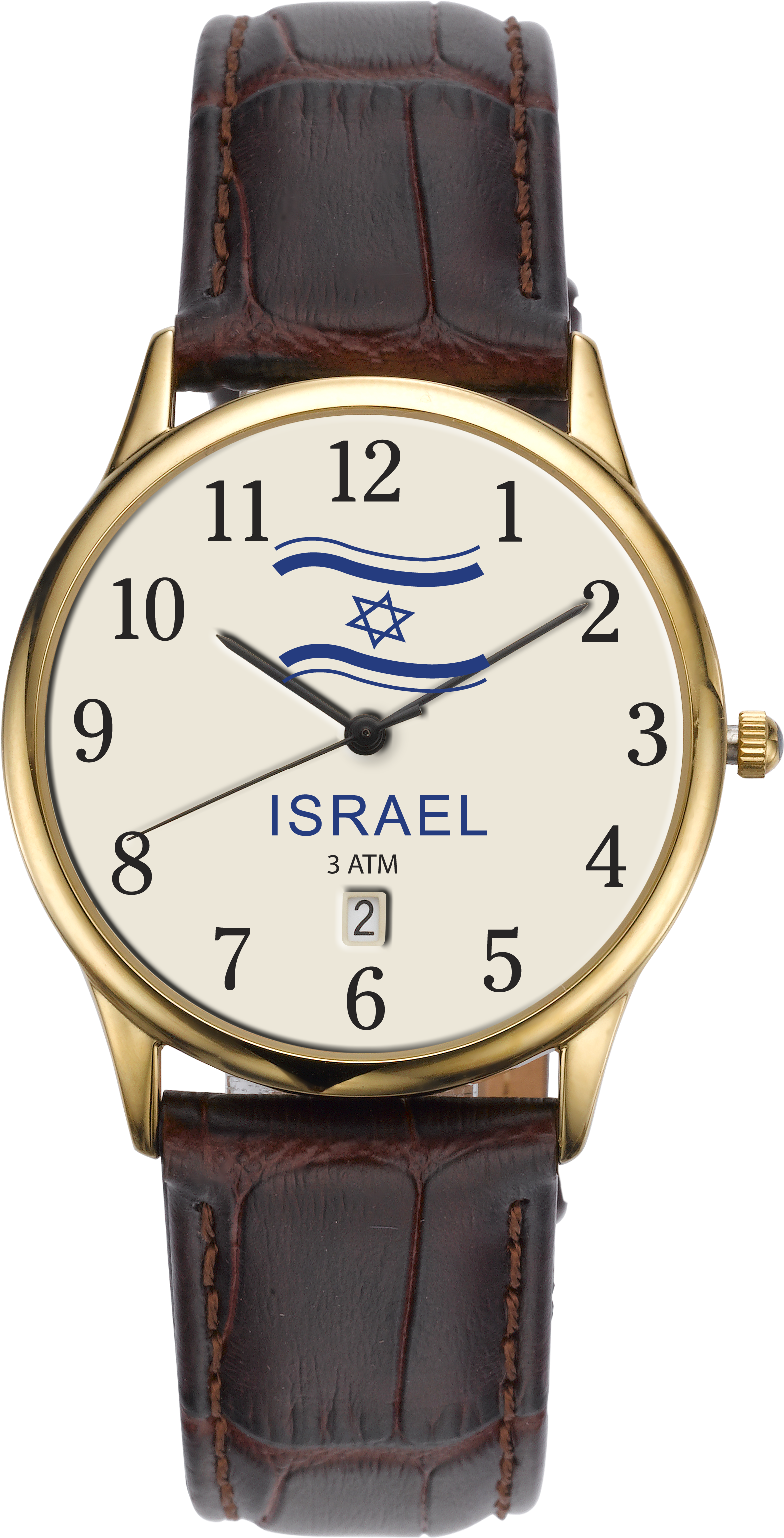 Sku 21 2092 341 - Israeli Flag Watch With Hebrew Letters (3936x4930), Png Download