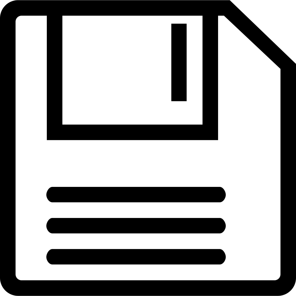 Font Save Comments - Save Svg Icon (980x982), Png Download