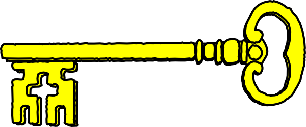 Svg Black And White Library House Key Clipart - Animated Picture Of Key (600x250), Png Download