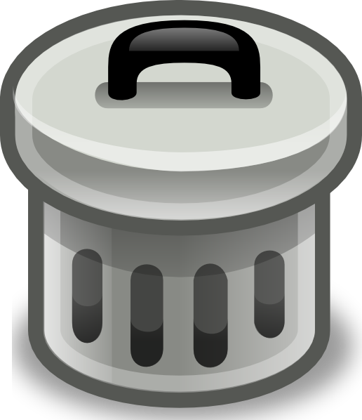 Trashcan Icon - Trash Can Clip Art (516x598), Png Download