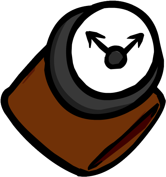 Brown Leather Watch Clothing Icon Id 5228 - Club Penguin Watch (595x623), Png Download