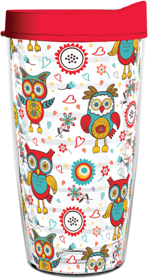 Cutie Owls 16oz Tumbler - Owl (302x599), Png Download