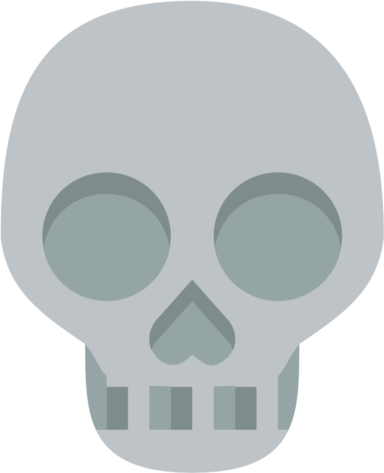 Skull Icon - Skull Flat Design Png (1024x1024), Png Download